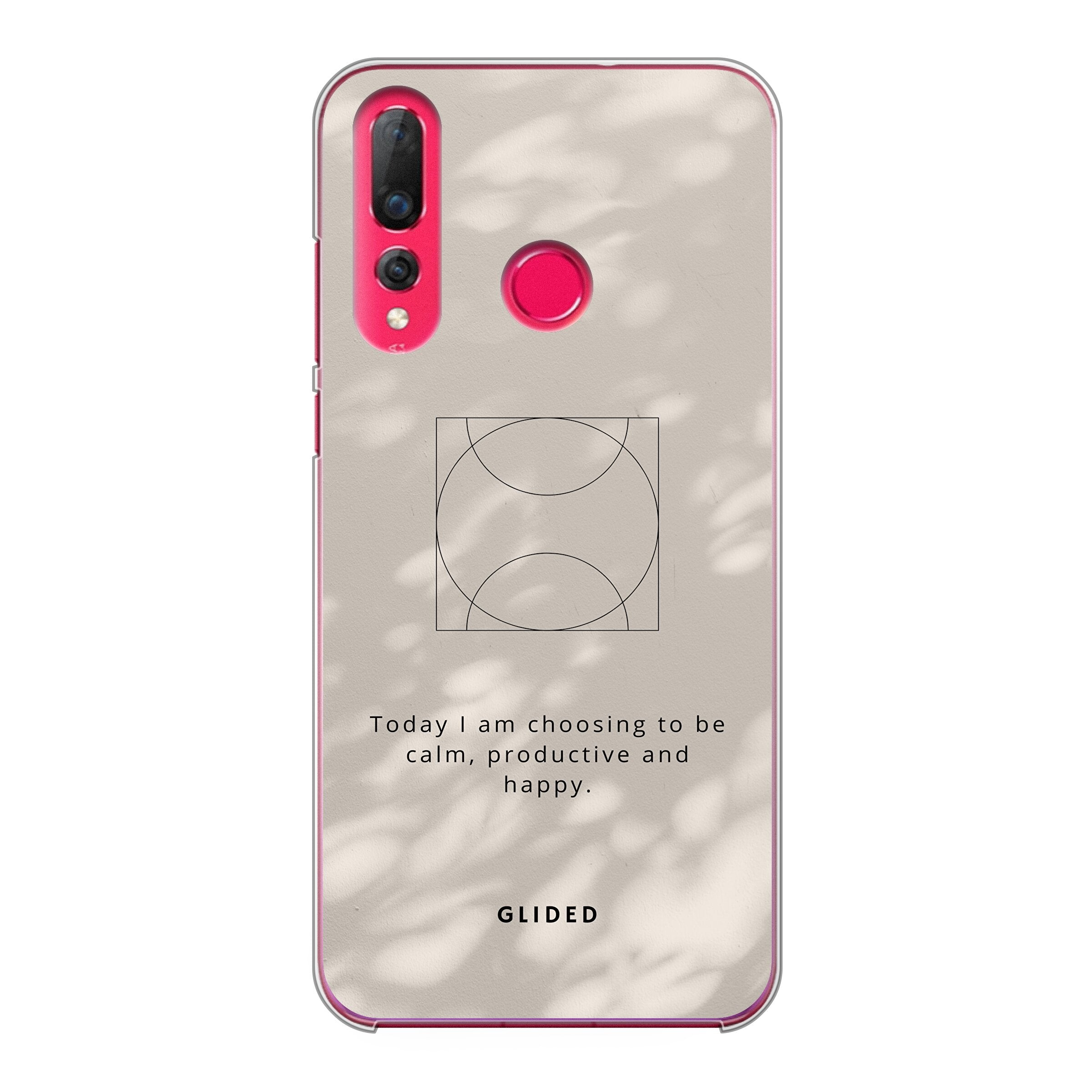 Huawei P30 Lite Handyhülle mit inspirierendem Spruch auf ästhetischem Hintergrund, ideal für Schutz und Motivation.